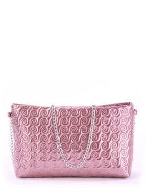 Стильна дитяча сумочка з вышивкою, модель 0628 пудрово-рожевий. Зображення товару, вид збоку.