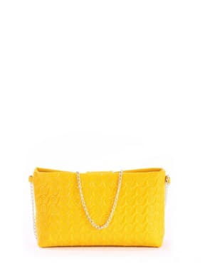 Стильна дитяча сумочка з вышивкою, модель 0632 жовтий. Зображення товару, вид збоку.