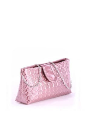 Стильна дитяча сумочка з вышивкою, модель 0638 пудрово-рожевий. Зображення товару, вид спереду.