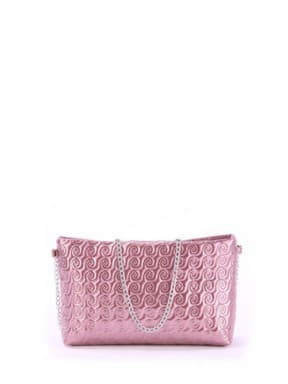 Стильна дитяча сумочка з вышивкою, модель 0638 пудрово-рожевий. Зображення товару, вид збоку.