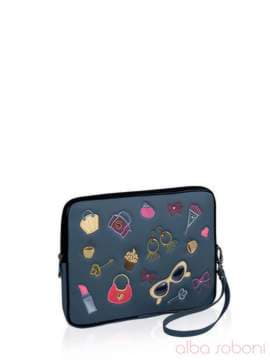 Шкільна сумка для планшета з вышивкою, модель 141020 сірий. Зображення товару, вид збоку.