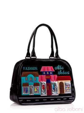 Шкільна сумка з вышивкою, модель 130697 чорний. Зображення товару, вид збоку.
