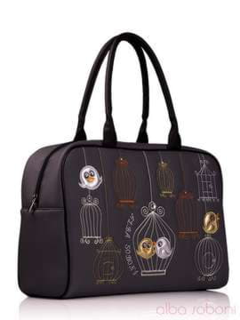 Шкільна сумка з вышивкою, модель 130765 сірий. Зображення товару, вид збоку.