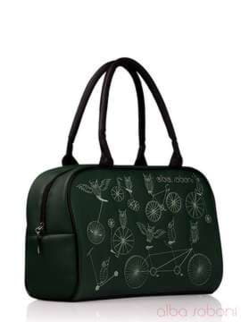 Стильна сумка з вышивкою, модель 130773 зелений. Зображення товару, вид збоку.