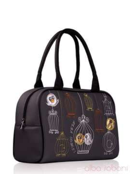 Шкільна сумка з вышивкою, модель 130775 сірий. Зображення товару, вид збоку.