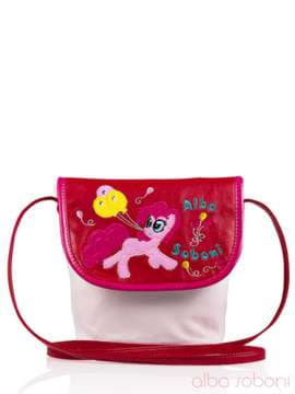 Стильна дитяча сумочка з вышивкою, модель 0151 червоний. Зображення товару, вид спереду.