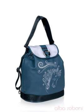 Шкільний рюкзак з вышивкою, модель 141481 сірий. Зображення товару, вид збоку.