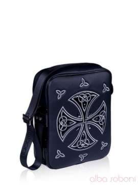 Шкільна сумка з вышивкою, модель 141453 чорний. Зображення товару, вид збоку.
