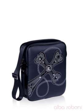 Шкільна сумка з вышивкою, модель 141454 чорний. Зображення товару, вид збоку.