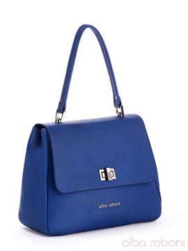Літня сумка-портфель, модель 170086 синій. Зображення товару, вид збоку.