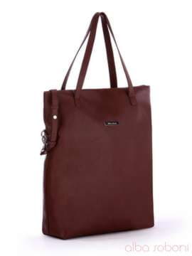 Стильна сумка, модель 170118 коричневий. Зображення товару, вид спереду.