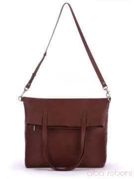 Стильна сумка, модель 170118 коричневий. Зображення товару, вид збоку.