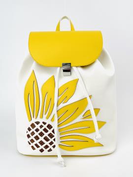 Фото товара: комплект (рюкзак та косметичка) n24021 білий--жовтий. Фото - 2.