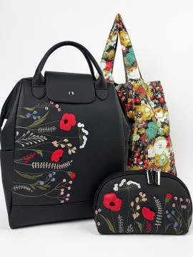 Фото товара: комплект (рюкзак та косметичка) n26104 чорний. Фото - 1.