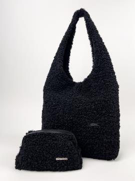 Фото товара: комлект (сумка та косметичка) n25098 чорний. Фото - 1.