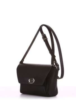 Модна сумка маленька, модель 180321 чорний. Зображення товару, вид збоку.