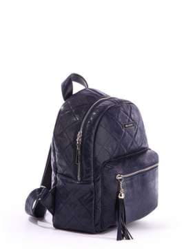 Жіночий рюкзак з вышивкою, модель 171532 синій. Зображення товару, вид збоку.