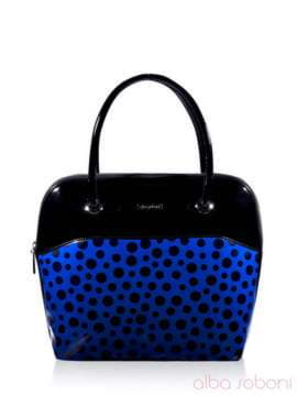 Стильна сумка, модель 131100 чорно-синій. Зображення товару, вид спереду.