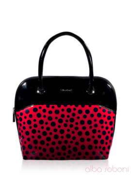Стильна сумка, модель 131100 чорно-червоний. Зображення товару, вид спереду.