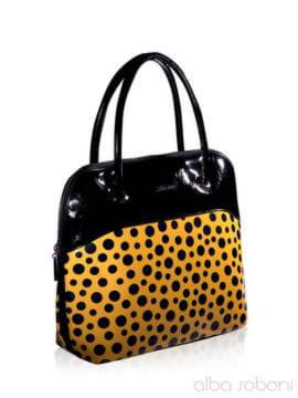 Стильна сумка, модель 131100 чорно-жовтий. Зображення товару, вид збоку.