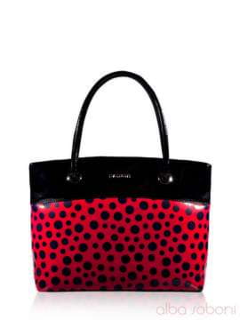 Модна сумка, модель 131110 чорно-червоний. Зображення товару, вид спереду.