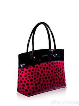 Модна сумка, модель 131110 чорно-червоний. Зображення товару, вид збоку.