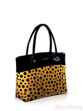 Брендова сумка, модель 131110 чорно-жовтий. Зображення товару, вид збоку.