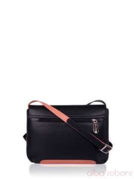 Стильна сумка з вышивкою, модель 152350 чорний. Зображення товару, вид ззаду.
