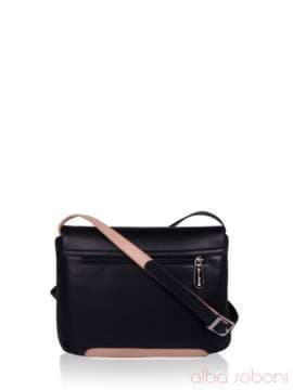 Стильна сумка з вышивкою, модель 152351 чорний. Зображення товару, вид ззаду.