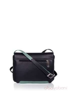 Брендова сумка з вышивкою, модель 152352 чорний. Зображення товару, вид ззаду.
