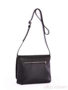 Модна сумка з вышивкою, модель 162380 чорний. Зображення товару, вид збоку.