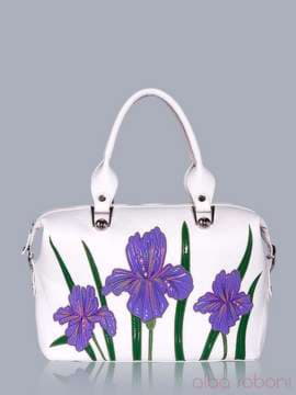Літня сумка з вышивкою, модель 150710 білий. Зображення товару, вид спереду.