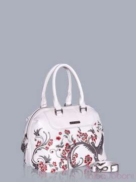 Літня сумка з вышивкою, модель 150780 білий. Зображення товару, вид збоку.
