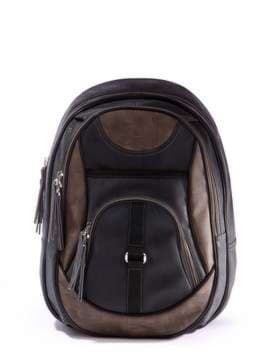 Шкільний рюкзак, модель 171613 чорний-хакі. Зображення товару, вид спереду.