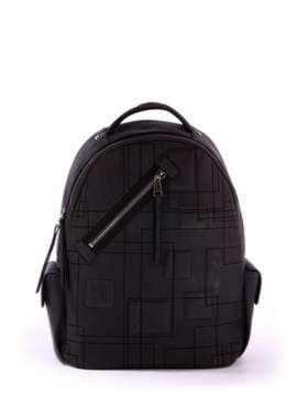 Шкільний рюкзак з вышивкою, модель 171624 чорний. Зображення товару, вид спереду.
