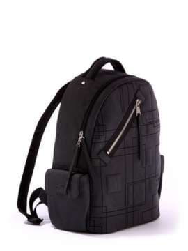 Шкільний рюкзак з вышивкою, модель 171624 чорний. Зображення товару, вид збоку.