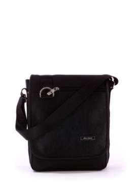 Жіноча сумка, модель 171631 чорний. Зображення товару, вид спереду.