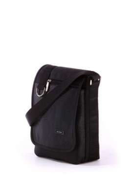 Жіноча сумка, модель 171631 чорний. Зображення товару, вид збоку.