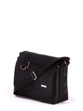 Брендова сумка, модель 171641 чорний. Зображення товару, вид збоку.