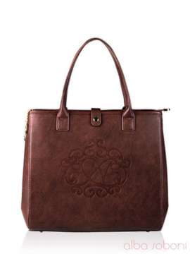 Модна сумка, модель a14005 коричневий. Зображення товару, вид спереду.