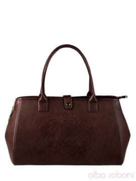 Стильна сумка, модель a14006 коричневий. Зображення товару, вид спереду.