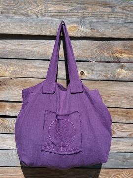 Фото товара: лляна сумка фіолетова. Вид 1.