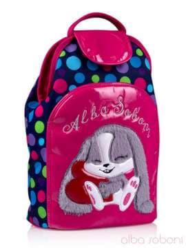 Стильна дитяча сумочка з вышивкою, модель 0170 синьо-рожевий. Зображення товару, вид збоку.