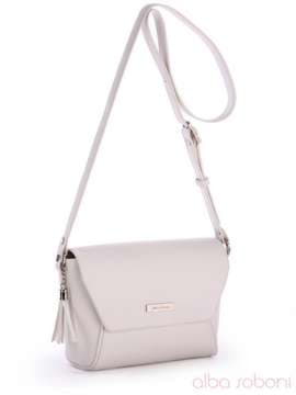 Жіноча сумка маленька, модель 170091 білий. Зображення товару, вид спереду.