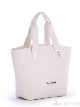 Літня сумка, модель 170071 білий. Зображення товару, вид збоку.