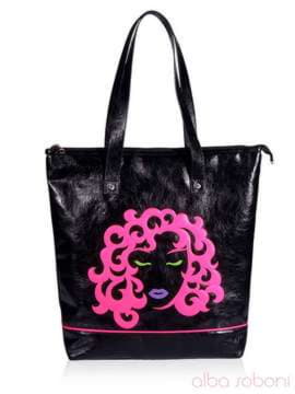 Шкільна сумка з вышивкою, модель 141431 чорний. Зображення товару, вид збоку.