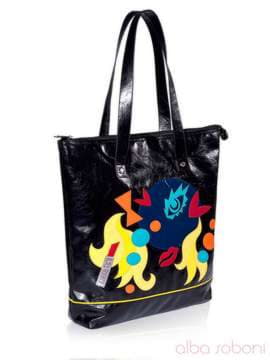 Шкільна сумка з вышивкою, модель 141432 чорний. Зображення товару, вид спереду.