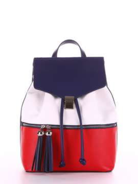 Брендовий рюкзак, модель 180051 синій-білий. Зображення товару, вид спереду.