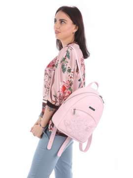 Молодіжний рюкзак з вышивкою, модель 180115 св. рожевий. Зображення товару, вид збоку.