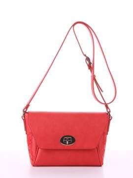 Модна сумка маленька з вышивкою, модель 180123 червоний. Зображення товару, вид спереду.